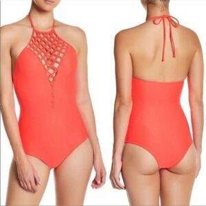 Mikoh  Avalon Macrame One Piece Swimsuit Size Small